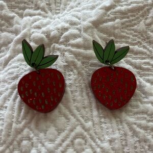 Strawberry dangly earrings